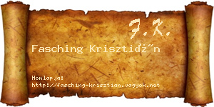 Fasching Krisztián névjegykártya