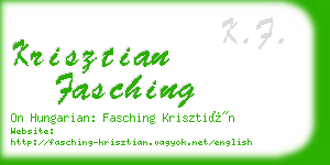 krisztian fasching business card